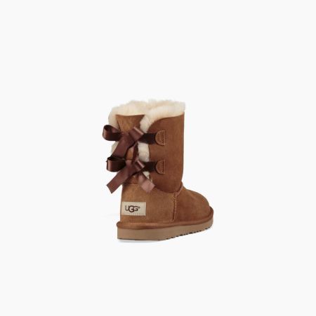 UGG Bailey Bow II Brown Boots for Kids (INKE12684)